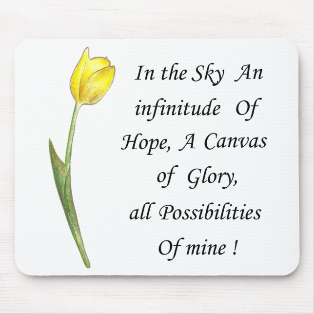 Yellow Tulip Mouse Pad (Front)