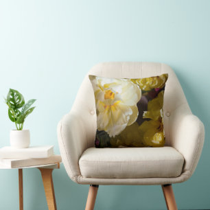 Yellow tulip photo cushion