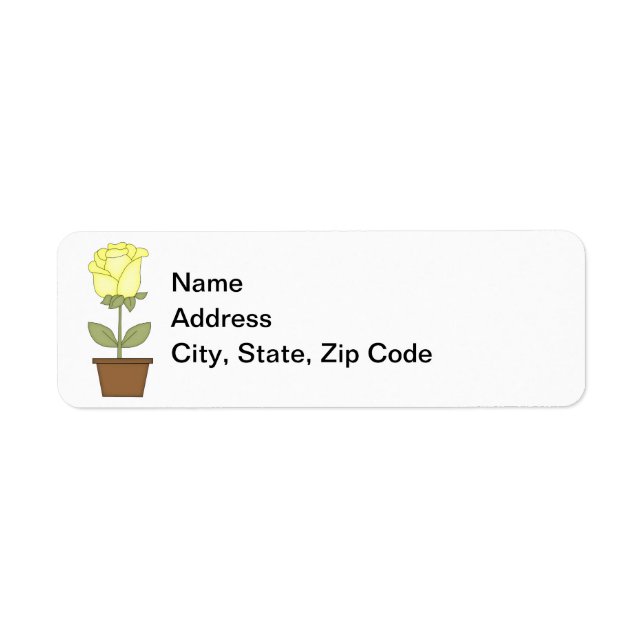 Yellow Tulip Return Address Label (Front)