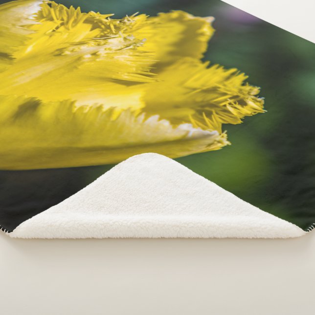 Yellow Tulip Sherpa Blanket (3/4)