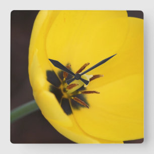 Yellow Tulip Wall Clock