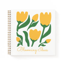 Yellow Tulips Aesthetic Personalized Notebook