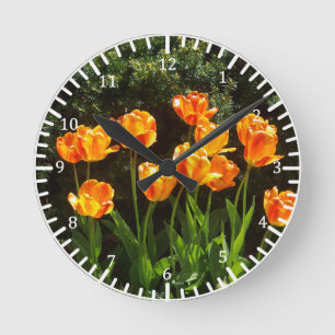 Yellow Tulips clock