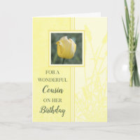 Yellow Tulips Cousin Birthday
