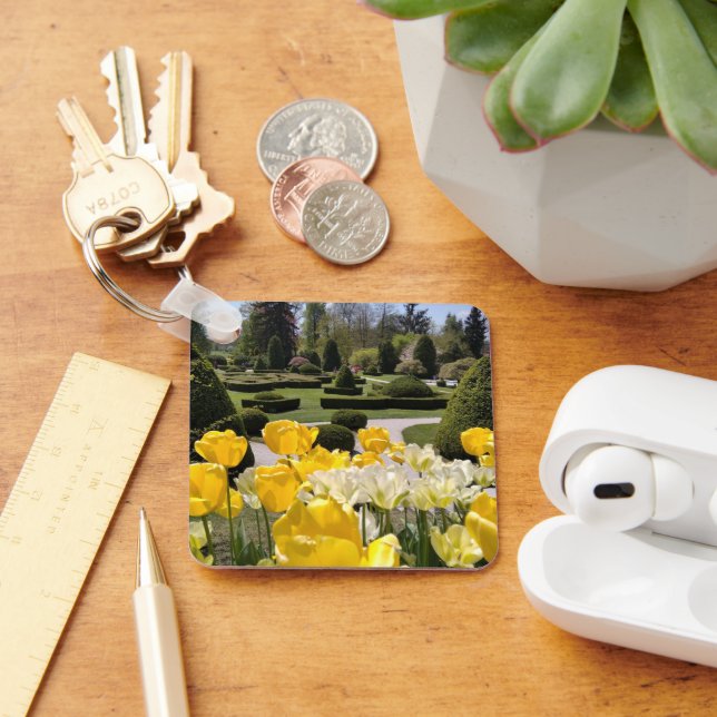 Yellow Tulips from Arboretum Volcji Potok Slovenia Key Ring (Desk)