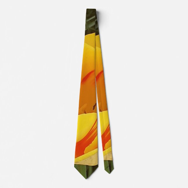 Yellow Tulips Men's Tie (Front)