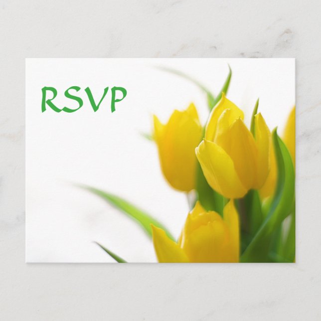 Yellow Tulips - RSVP Post Card (Front)