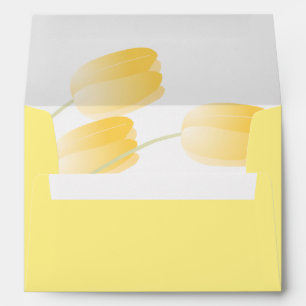 Yellow Tulips Spring Floral Self-Addressed Envelopes