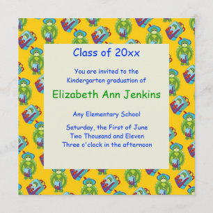 Yellow Turtle Graduation Announcement