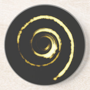 Yellow Twirl Coaster