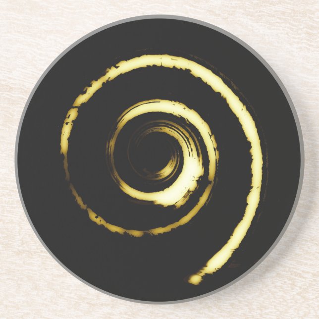 Yellow Twirl Coaster (Front)