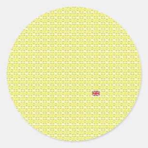 Yellow UK Union Jacks & odd one Classic Round Sticker
