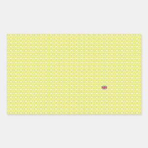 Yellow UK Union Jacks & odd one Rectangular Sticker