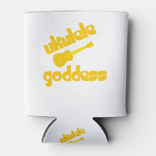 Yellow Ukulele Can Cooler (Front)