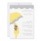 Yellow Umbrella Baby Shower Invitations