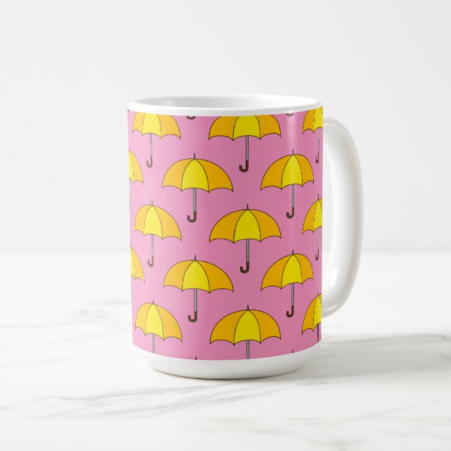Yellow Umbrella Coffee Mug (Front Right)