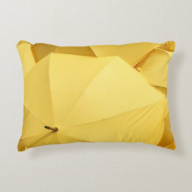 Yellow umbrella decorative cushion (Front)