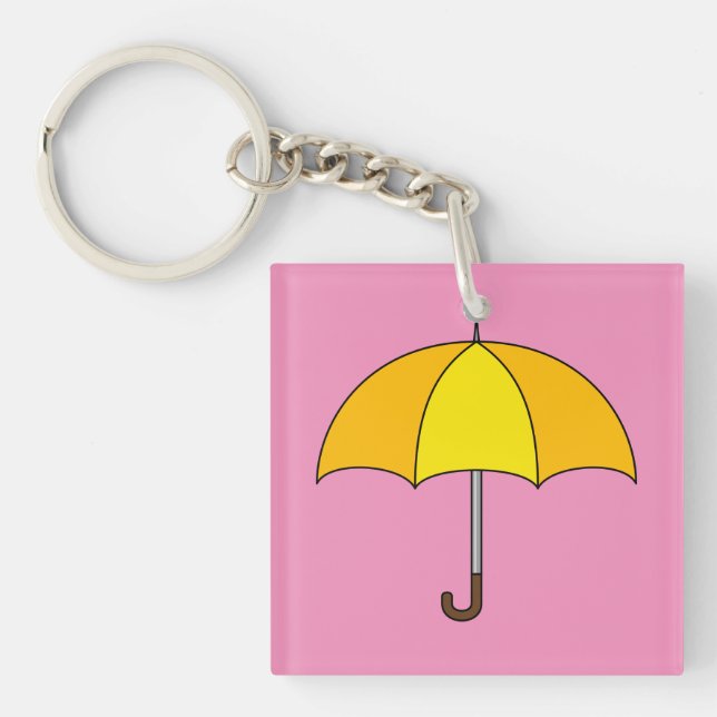Yellow Umbrella Key Ring (Front)