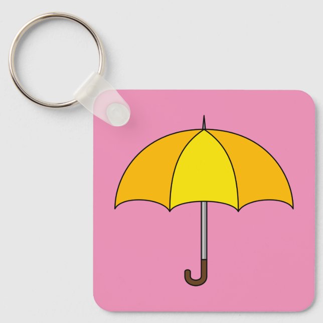 Yellow Umbrella Key Ring (Front)