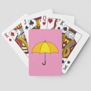 Yellow Umbrella Playing Cards