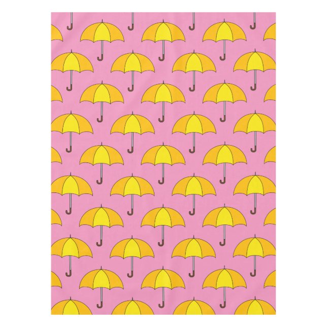 Yellow Umbrella Tablecloth (Front)