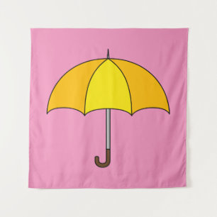 Yellow Umbrella Tapestry