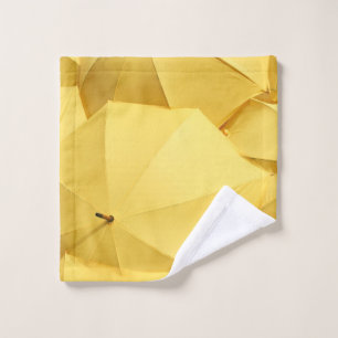 Yellow umbrella wash cloth
