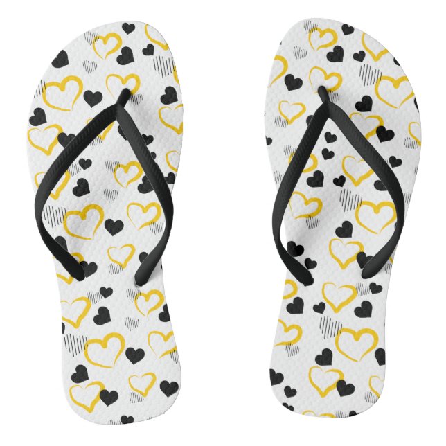 yellow Valentine's Day Thongs (Footbed)