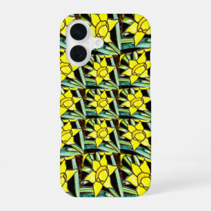 Yellow Valuable Flowers Pattern iPhone 16 Case