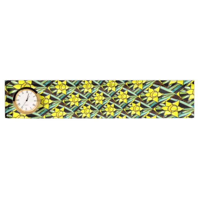 Yellow Valuable Flowers Pattern Nameplate (Front)