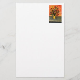 "Yellow Vase" Floral Stationery