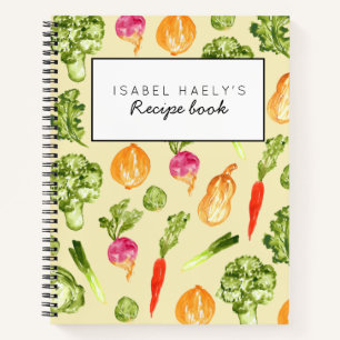 Yellow vegetable personalised recipe book