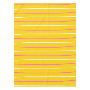 Yellow Vertical Stripe Pattern Tablecloth