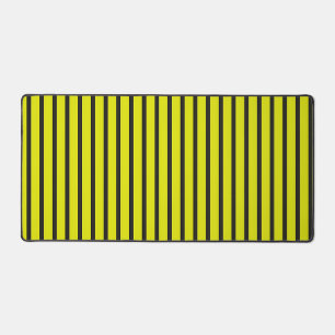 Yellow Vertical stripes pattern Desk Mat