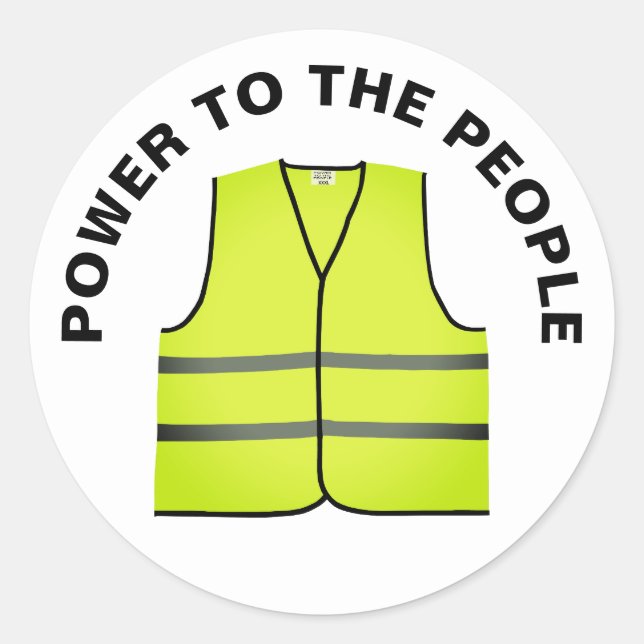 Yellow vest protest sticker (Front)