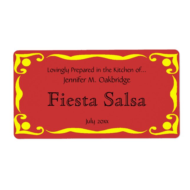 Yellow Victorian Style Frame with Cayenne Red Back (Front)