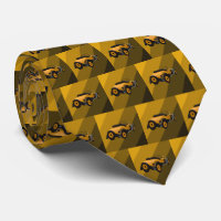 Yellow Vintage Convertible Car, Neck Tie