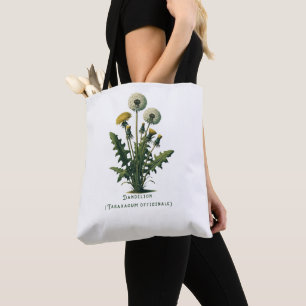 Yellow Vintage Dandelion Flowers  Tote Bag