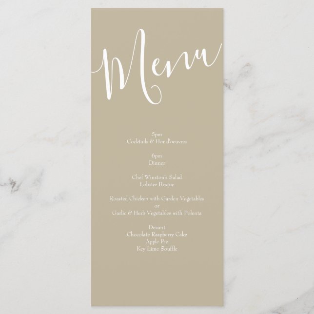 Yellow Vintage Rose Elegant Wedding Menu (Front)