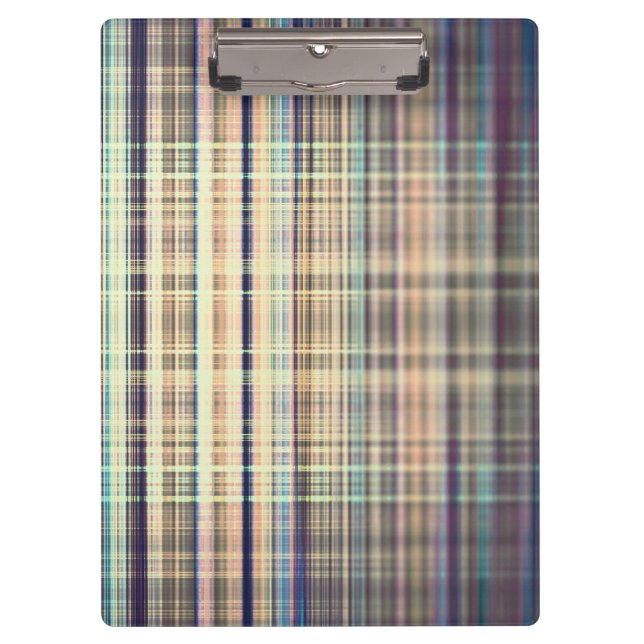 Yellow vintage rough stripes pattern clipboard (Front)