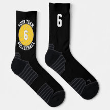Yellow Volleyball Custom Team Name & Player Number