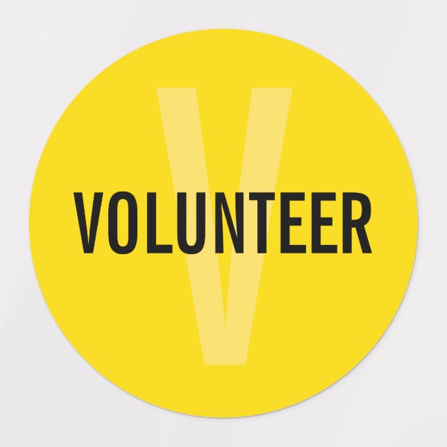 Yellow Volunteer Badge (Design 1)