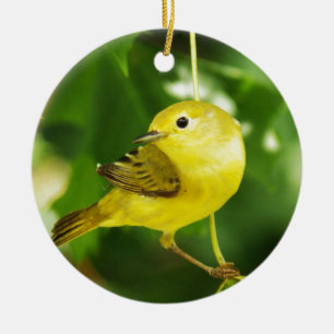 Yellow Warbler Ceramic Ornament