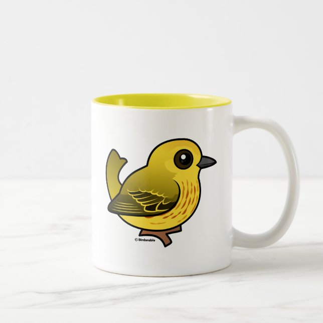 Yellow Warbler Two-Tone Coffee Mug (Right)