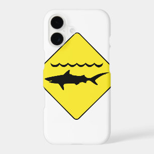 Yellow 'warning sharks' sign iphone 7 case