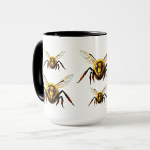 Yellow Wasp Insect Illustration Mug
