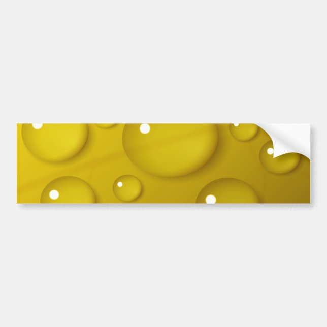 Yellow Water Drop Background Bumper Sticker (Front)