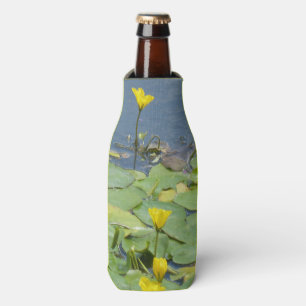Yellow Water Lilies Bottle Cooler
