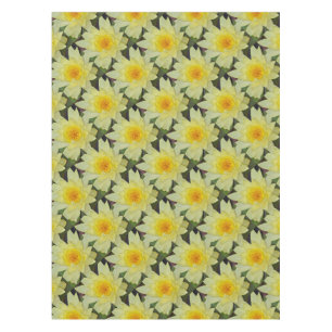 Yellow water lily flower tablecloth