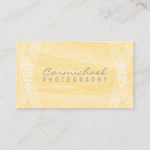 Yellow Watercolor Deco Business Card
